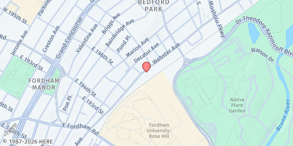 Map showing Part of the Solution (POTS) - Food Pantry at 2759 Webster Ave, Bronx, NY