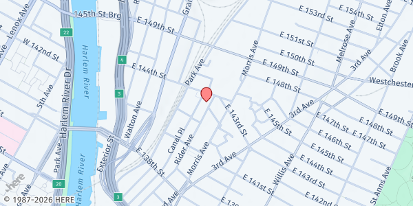 Map showing Soundview Older Adult Center at 391 Bronx River Ave, Bronx, NY