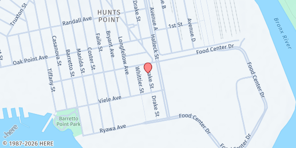 Map showing West Side Center for Community Life - Drake Street at 309 Drake Street, Bronx, NY