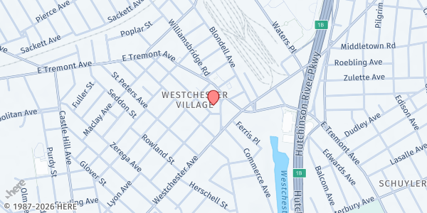 Map showing Westchester Sq WIC at 22 Westchester Sq, Bronx, NY