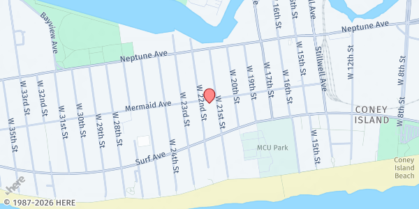 Map showing Acts/coneylighthouse at 2114 Mermaid ave, Brooklyn, NY