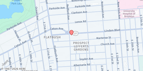 Map showing Bethlehem Nation's Food Pantry at 1962-84 Linden Blvd, Brooklyn, NY