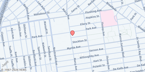 Map showing Black Voices Matter Collective - Marcy Avenue at 535 Marcy Avenue, Brooklyn, NY