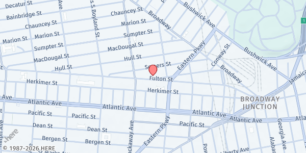 Map showing Blessed Assurance Charity Inc - Food Pantry at 2093 Fulton Street, Brooklyn, NY