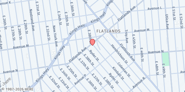 Map showing Bnai Raphael Chesed Organization, Inc. at 3846 FLATLANDS AVENUE, Brooklyn, NY