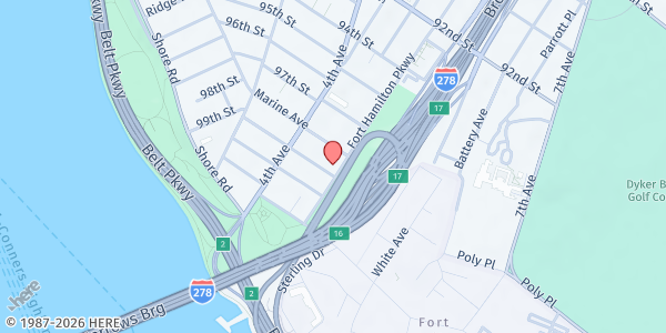 Map showing BRCDC Food Pantry at 9818 Fort Hamilton Pkwy, Brooklyn, NY