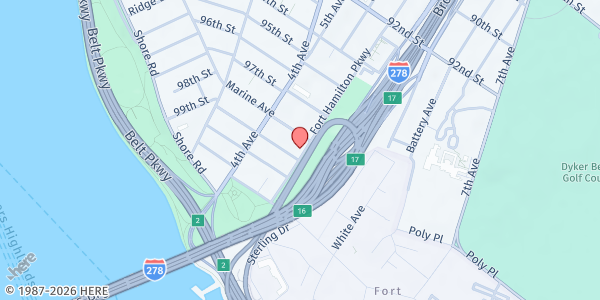 Map showing BRCDC FOOD PROGRAM at 9818 FORT HAMILITON PARKWAY, Brooklyn, NY