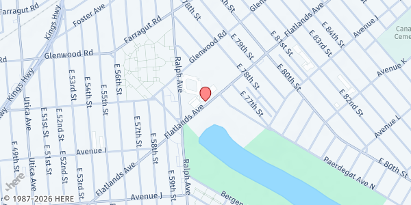 Map showing Brooklyn Generation - Flatlands Avenue at 6565 Flatlands Avenue, Brooklyn, NY