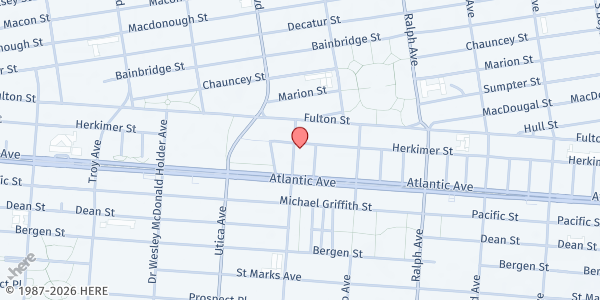 Map showing Calvary African Methodist Episcopal Church SK at 790 Herkimer street, Brooklyn, NY