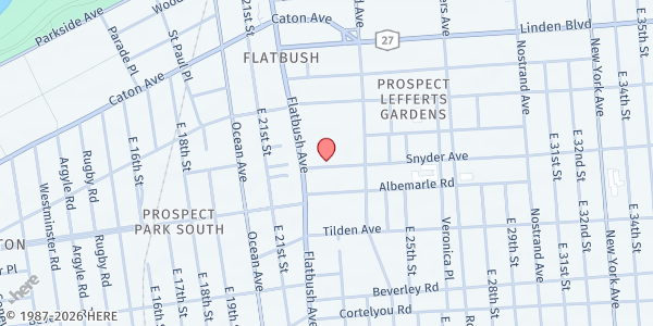 Map showing CAMBA, Inc. - Brooklyn at 21 SNYDER AVENUE, Brooklyn, NY