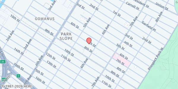Map showing Camp Friendship Pantry at 339 8th St, Brooklyn, NY