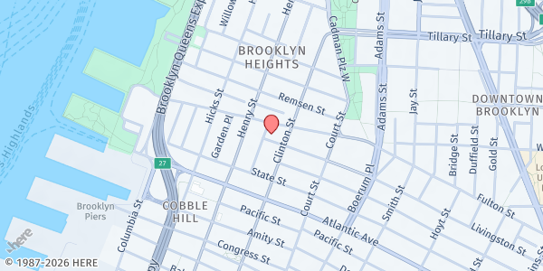 Map showing Catholic Charities Brooklyn & Queens — Brooklyn Community Outreach Center (Downtown Brooklyn) at 191 Joralemon Street, 1st Floor, Brooklyn, NY