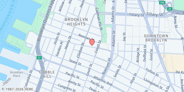 Map showing CCNS Pierrepont at 55 Pierrepont St, Brooklyn, NY