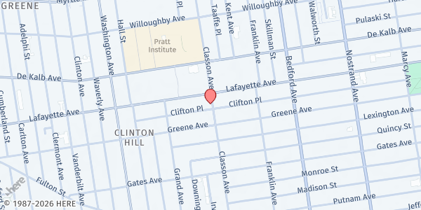 Map showing CDSC Emergency Food Pantry at 352-358 Classon Ave, Brooklyn, NY