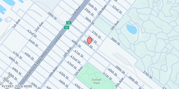 Map showing Center for Family Life - 443 39th St at 443 39TH STREET, Brooklyn, NY