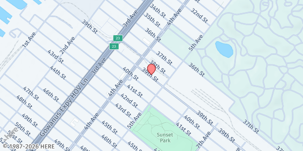 Map showing Center for Family Life - Brooklyn at 443 39th Street, Brooklyn, NY