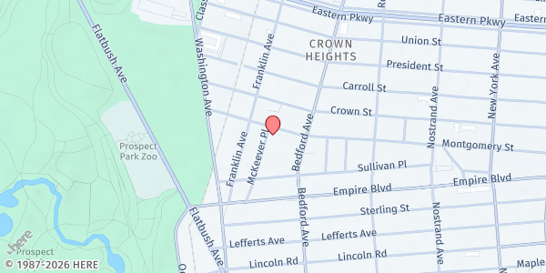 Map showing Chance for Children, Youth Information Center, Inc. at 11 McKEEVER PLACE - 1ST FLOOR (BASEMENT LEV, Brooklyn, NY