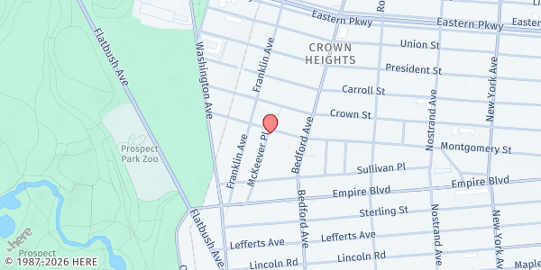 Map showing Chance for Children, Youth Information Center, Inc. - Food Pantry at 11 McKeever Pl. lower level, Brooklyn, NY