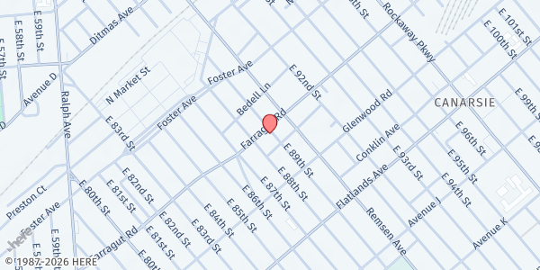 Map showing Christian Church of Canarsie Lighthouse Of Hope at 602 East 89th St, Brooklyn, NY