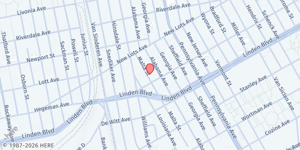 Map showing Church Of God Of Prophecy at 71 MALTA STREET, Brooklyn, NY