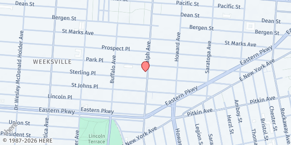 Map showing CHURCH OF PRAISE AND WORSHIP GOD IN CHRIST at 526 RALPH AVENUE, Brooklyn, NY