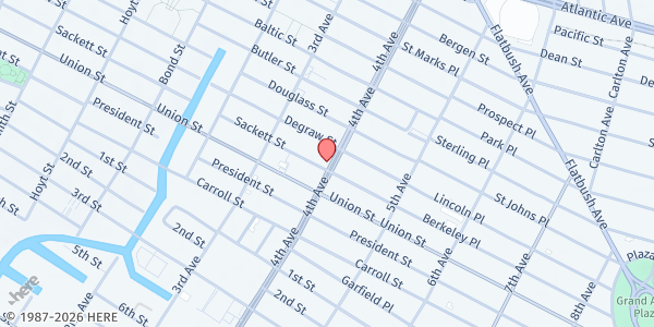 Map showing Community Help in Park Slope, Inc. Soup Kitchen at 200 FOURTH AVENUE, Brooklyn, NY