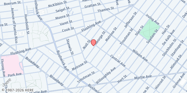 Map showing Compassion House Community Development Corporation at 43 GEORGE STREET, Brooklyn, NY