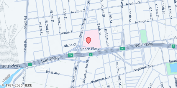 Map showing Coney Island Hospital WIC Office at 2601 Ocean Parkway, Room 1N1, Brooklyn, NY