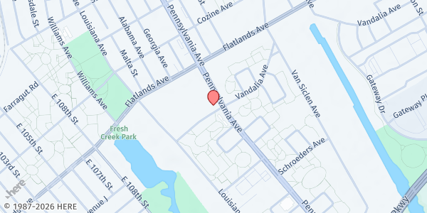 Map showing Council Towers II at 99 Vandalia Avenue, Brooklyn, NY