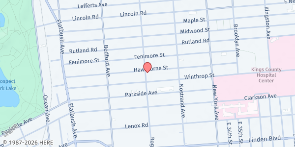 Map showing ELITE LEARNERS, INC - 581 Rodgers Avenue at 581 RODGERS AVENUE, Brooklyn, NY