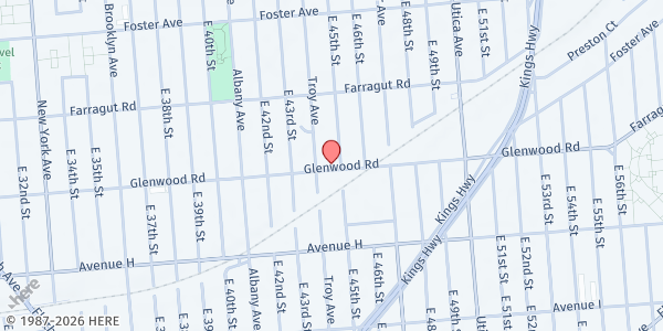 Map showing ELOHIM FOUNDATION INC - Glenwood Road at 4415 GLENWOOD ROAD, Brooklyn, NY