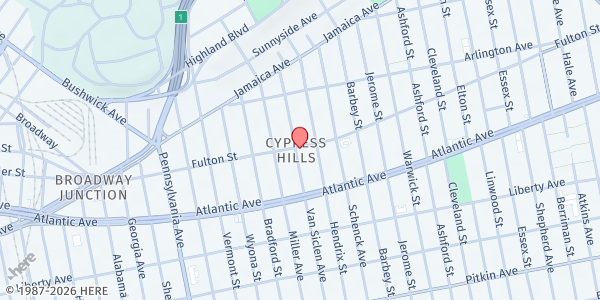 Map showing Expecting Relief at 2832 Fulton St, Brooklyn, NY