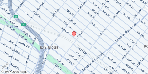 Map showing Family Health WIC - Brooklyn Hospital Center at 771 61st St, Brooklyn, NY