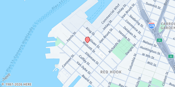 Map showing Food First, Inc - Brooklyn Location at 165 Conover st, Brooklyn, NY