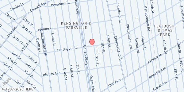 Map showing Goke Food Pantry at 622 Cortelyou Rd, Brooklyn, NY