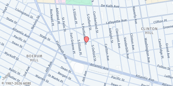 Map showing Hanson Place SDA Community Service at 88 HANSON PLACE, Brooklyn, NY