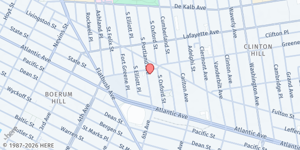 Map showing Hanson Place SDA Community Services at 88 Hanson Pl, Brooklyn, NY