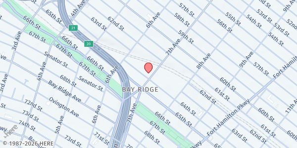Map showing Holding Hands Ministries Food Pantry at 6324 7th Ave, Brooklyn, NY