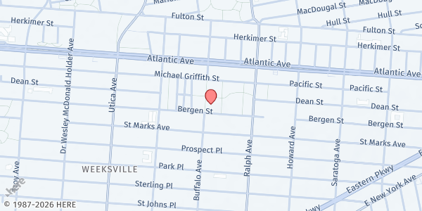Map showing Hugh Gilroy Senior Center at 447 Kingsborough 4th Walk, 2nd FL, Brooklyn, NY