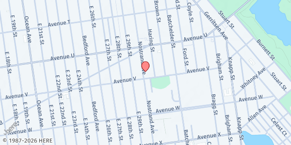 Map showing Kingsbay Y at 3495 NOSTRAND AVENUE, Brooklyn, NY