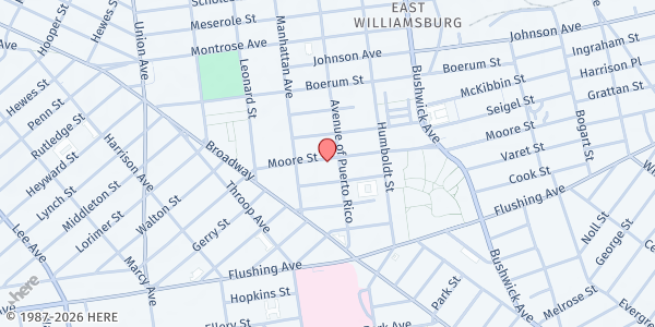 Map showing La Cocina – La Nueva Esperanza at 66 Moore St., Brooklyn, NY