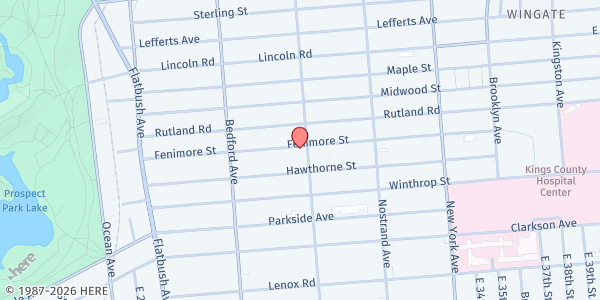 Map showing Ladies In Waiting at 276 FENIMORE STREET, Brooklyn, NY