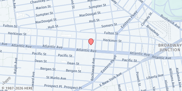 Map showing Liberty Baptist Church at 19 Gunther Place, Brooklyn, NY