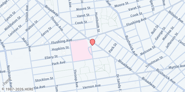 Map showing LIFT at 255 MCKIBBIN STREET, Brooklyn, NY