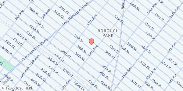 Map showing Masbia of Boro Park at , Brooklyn, NY