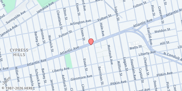 Map showing Medisys Family Care Center at 3080 Atlantic Ave, Brooklyn, NY