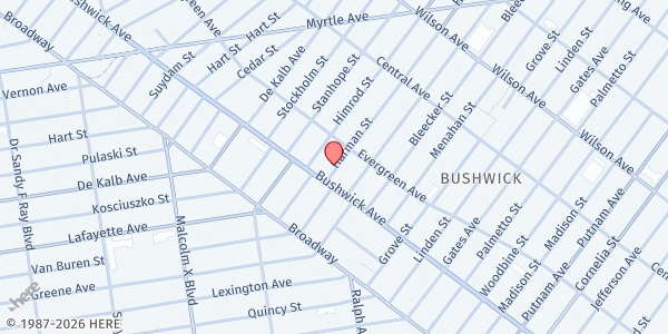Map showing Metro World Child - Bushwick at 11 Harman ST, Brooklyn, NY