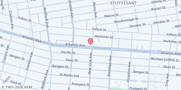Map showing MUNA Social Services - Downtown Brooklyn at 50 New York Ave, Brooklyn, NY