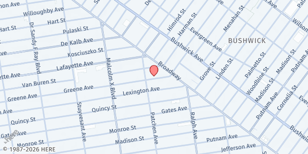 Map showing Open Door Family Life Center, Inc at 999 GREEN AVENUE, Brooklyn, NY