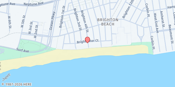 Map showing OUR LADY OF GRACE PARISH MINISTRY at 3162 BRIGHTON 4TH STREET, Brooklyn, NY